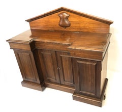 Antiker viktorianischer Miniatur-Chiffonier-Schrank aus Pitch Pine im Breakfront-Stil, um 1875