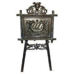 Antique Carved Black Forest Sheet Music and Portfolio Stand