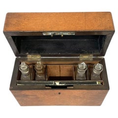 Antique Victorian James Leath Birds-Eye Maple Homeopathic Apothecary Chest