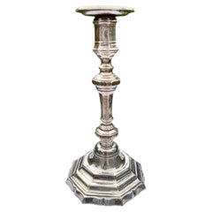 Candelabro antico francese in bronzo argentato in stile Reggenza Luigi XIV