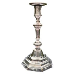 Candelabro antico francese in bronzo argentato in stile Reggenza Luigi XIV