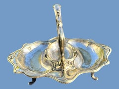 Antique Joseph Rodgers & Sons Art Nouveau Silver-Plated Handled Serving Dish