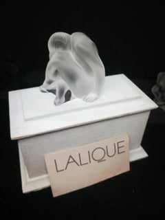 Lalique Frosted Crystal Nu Assis Seated Female Nude Figurine