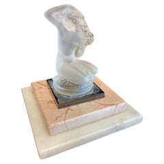 Lalique Frosted Crystal 'Floréal' Statuette on Black Plinth, France