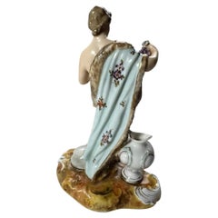 Antique Aelteste Volkstedt Porcelain Figurine of Bacchus with Grapes