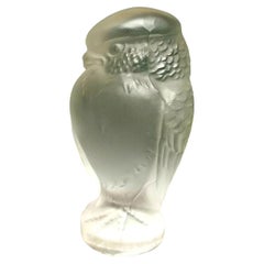 Lalique Frosted Crystal 'Rapace' Bird of Prey Miniature Figurine Seal