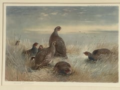 Antique Archibald Thorburn Pencil-Signed Artist Proof Print, 'Frosty Morning'