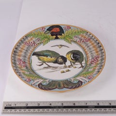 Mintons Victorian Aesthetic Movement Hand-Painted Bird Cabinet Plate