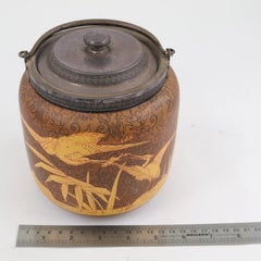Doulton Lambeth „Aesthetic“ Keramik-Keksdose, im Stil von Christopher Dresser