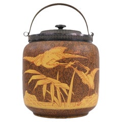 Doulton Lambeth „Aesthetic“ Keramik-Keksdose, im Stil von Christopher Dresser