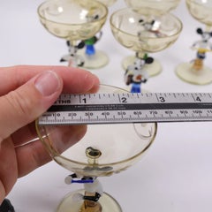 Set of Six Mickey Mouse Musical Band Novelty Cocktail Glasses