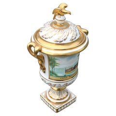 Coalport Porcelain Eagle Vase, Coalbrookdale Museum Commemorative Urn