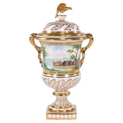 Coalport Porcelain Eagle Vase, Coalbrookdale Museum Commemorative Urn