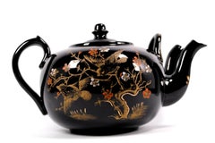 Samuel Johnson Aesthetic Movement Twin-Spout Jackfield Teapot