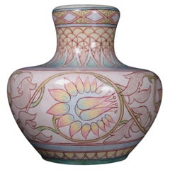 Vase d'échantillon ancien de la poterie « Hanley Arts & Crafts » de Harrison & Son, n° 7