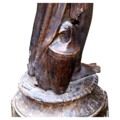 Antique Cast Metal 'Africa' Lamp Standard in the Manner of Coalbrookdale