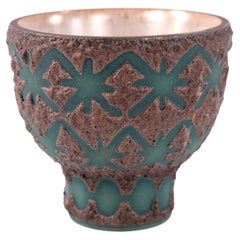Mid Century Ceramano Rüstica West German Art Pottery Footed Vase, Form 102