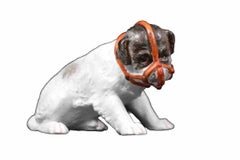 Gebrüder Heubach Bisque Porcelain Bulldog Puppy Figurine in Muzzle