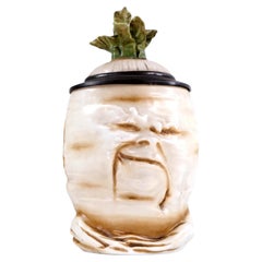 Antique Schierholz Porcelain Grotesque Sad Radish Character Beer Stein