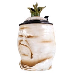 Antique Schierholz Porcelain Grotesque Sad Radish Character Beer Stein