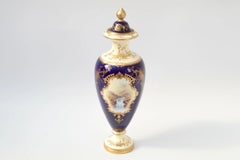 Antique Coalport Porcelain Covered Vase, 'In The Cheviot Hills' by Percy Simpson