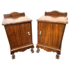 Pair of Vintage Mahogany Bedside Cabinets by Beeneet Meubels