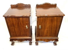Pair of Vintage Mahogany Bedside Cabinets by Beeneet Meubels