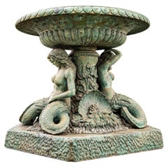 Monumental Bronze Three-Tier Garden Fountain with Classical Mermaids - 5 Meters