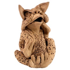 Toby King for Blue Moon Pottery Grotesque Stoneware Creature Sculpture