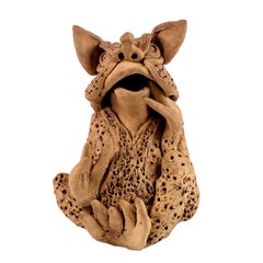 Toby King for Blue Moon Pottery Grotesque Stoneware Creature Sculpture