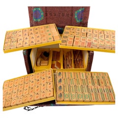 Chinese All-Bamboo Mah Jongg Set Retailed by H.P. Gibson & Sons London