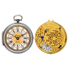 Thomas Windmills London Verge Pocket Watch in Britannia Silver Pair Cases