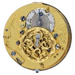 Ruimsey Corke 18-Carat Gold Engine-Turned Front-Wind Verge Pocket Watch