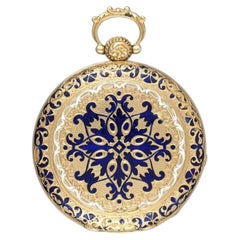 J.F. Bautte & Cie Gold and Enamel Quarter Repeating Pocket Watch