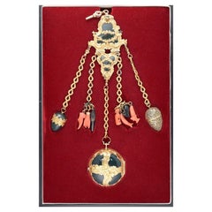 R Oliver Gold and Bloodstone Verge Pocket Watch with Chatelaine