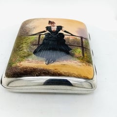Harrison Brothers & Howson Victorian Silver and Enamel Cigarette Case