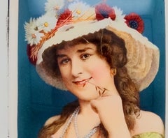 Robert Chandler Silver and Enamel Cigarette Case with Portrait