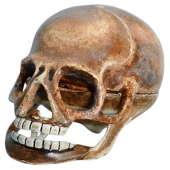 Thos Simson Hertford Memento Mori Verge Pocket Watch in Painted Skull Case