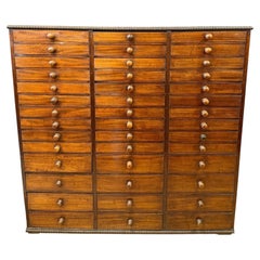 Large Antique Mahogany Forty-Two Drawer Specimen Collectors Cabinet