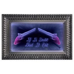 Œuvre d'art « If In Doubt » de Maxim (The Prodigy) avec miroir infini à LED, n° 7/49