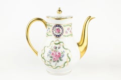 Haviland Limoges Louveciennes Pattern Porcelain Coffee Pot and Lid