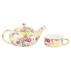 Royal Winton Welbeck Chintz Teapot and Cup Set, Limited Edition 395/1000