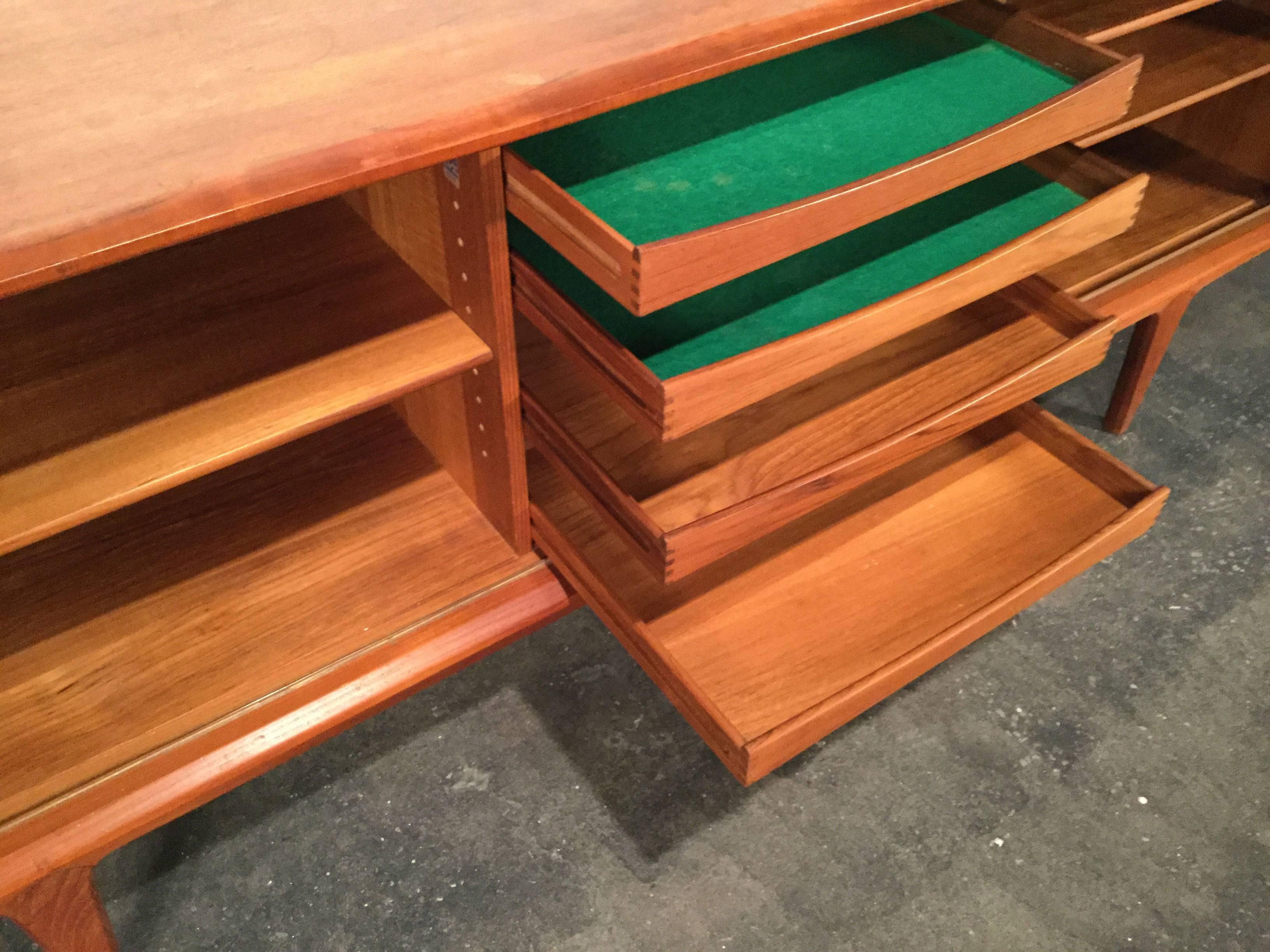 Bernhard Pedersen & Sons Teak Sideboard with Tambour Doors 1