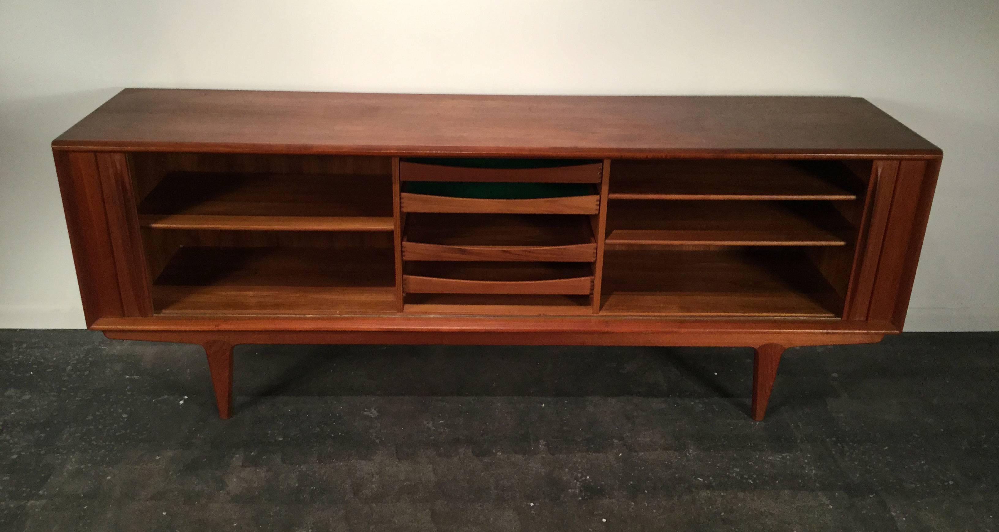 Bernhard Pedersen & Sons Teak Sideboard with Tambour Doors 2