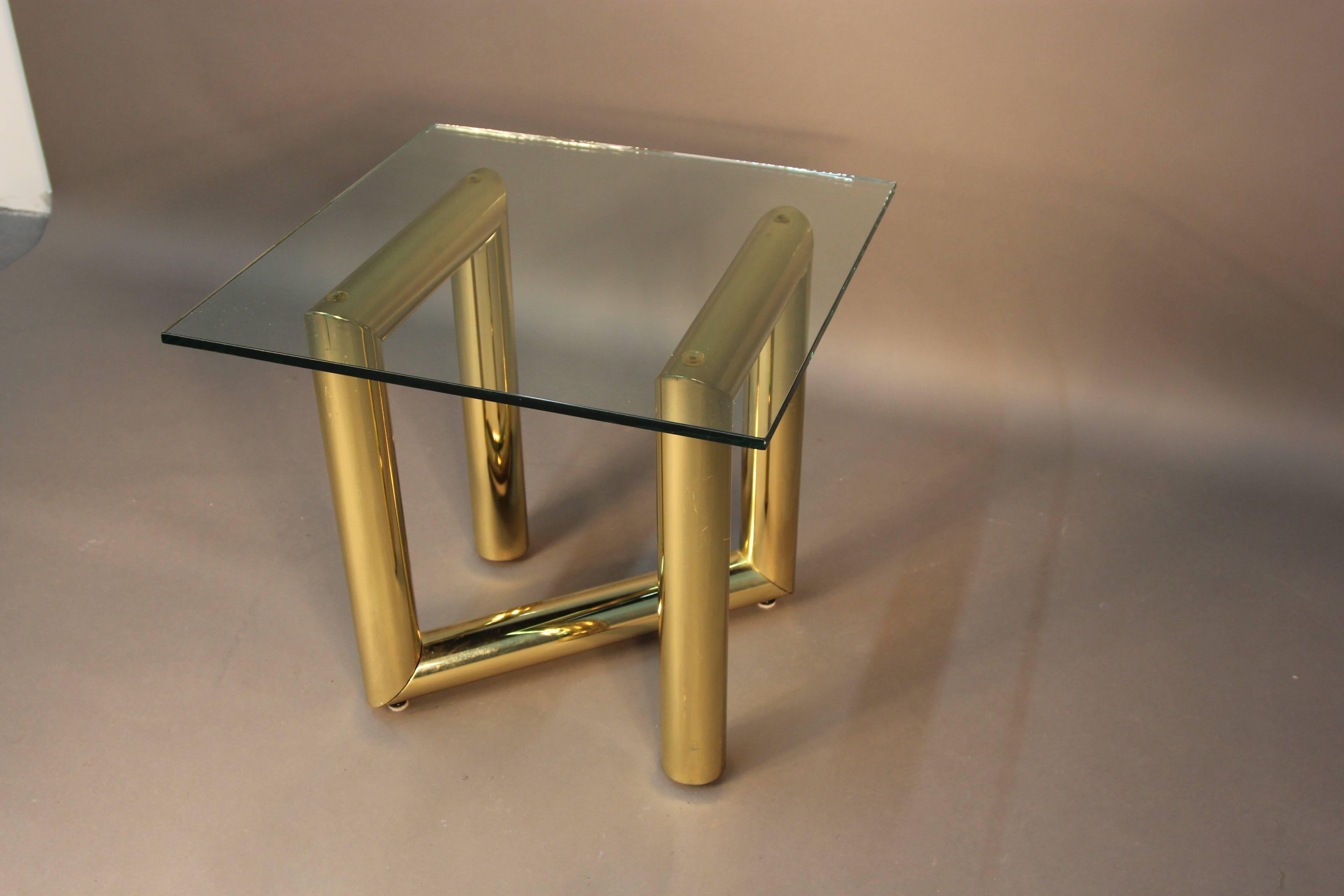 brass side table