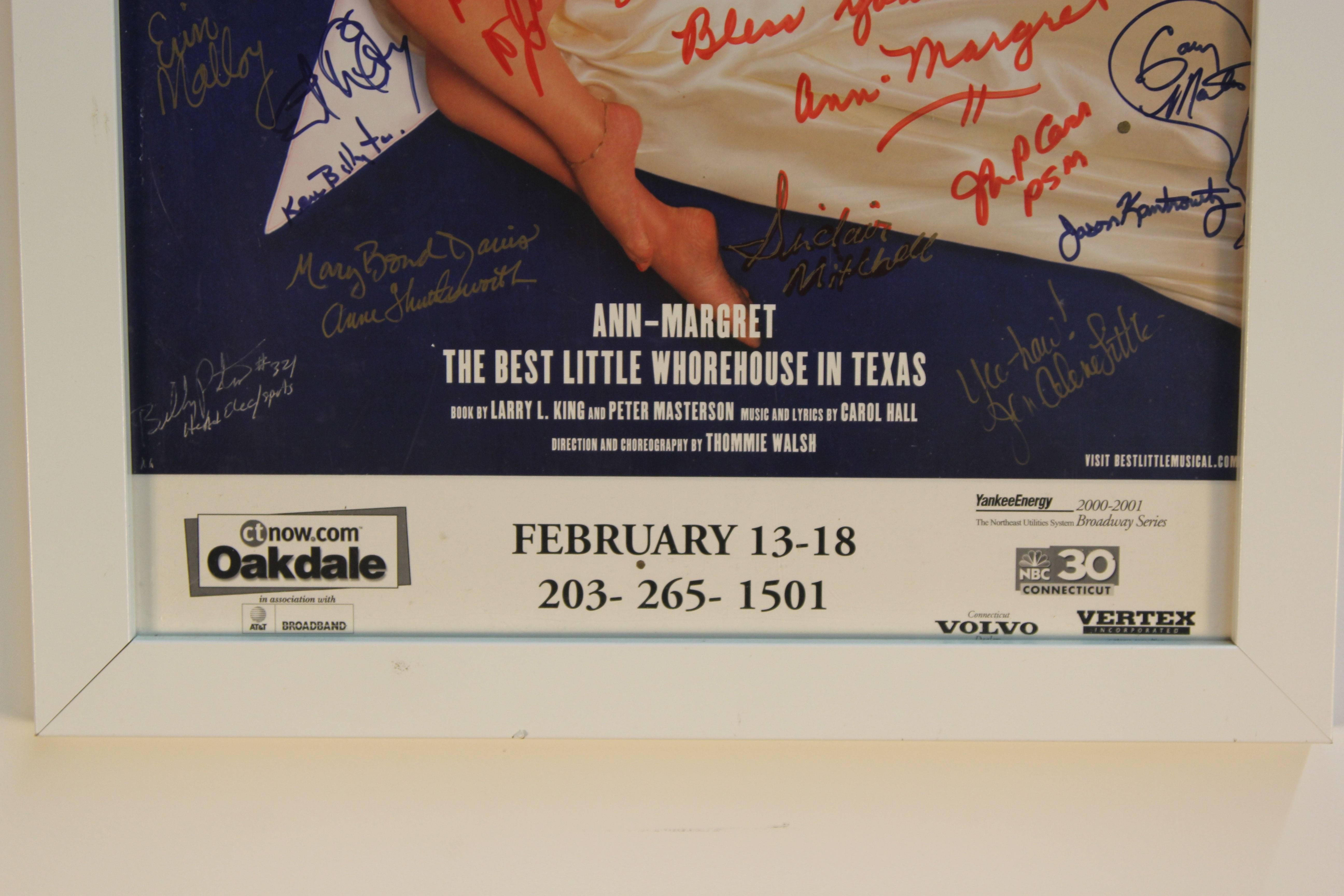 Ann-Margret Autographed Musical Poster In Good Condition For Sale In Bridport, CT
