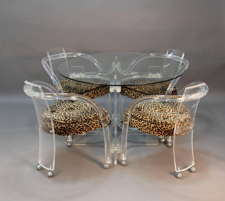 Lucite table and chairs clearance
