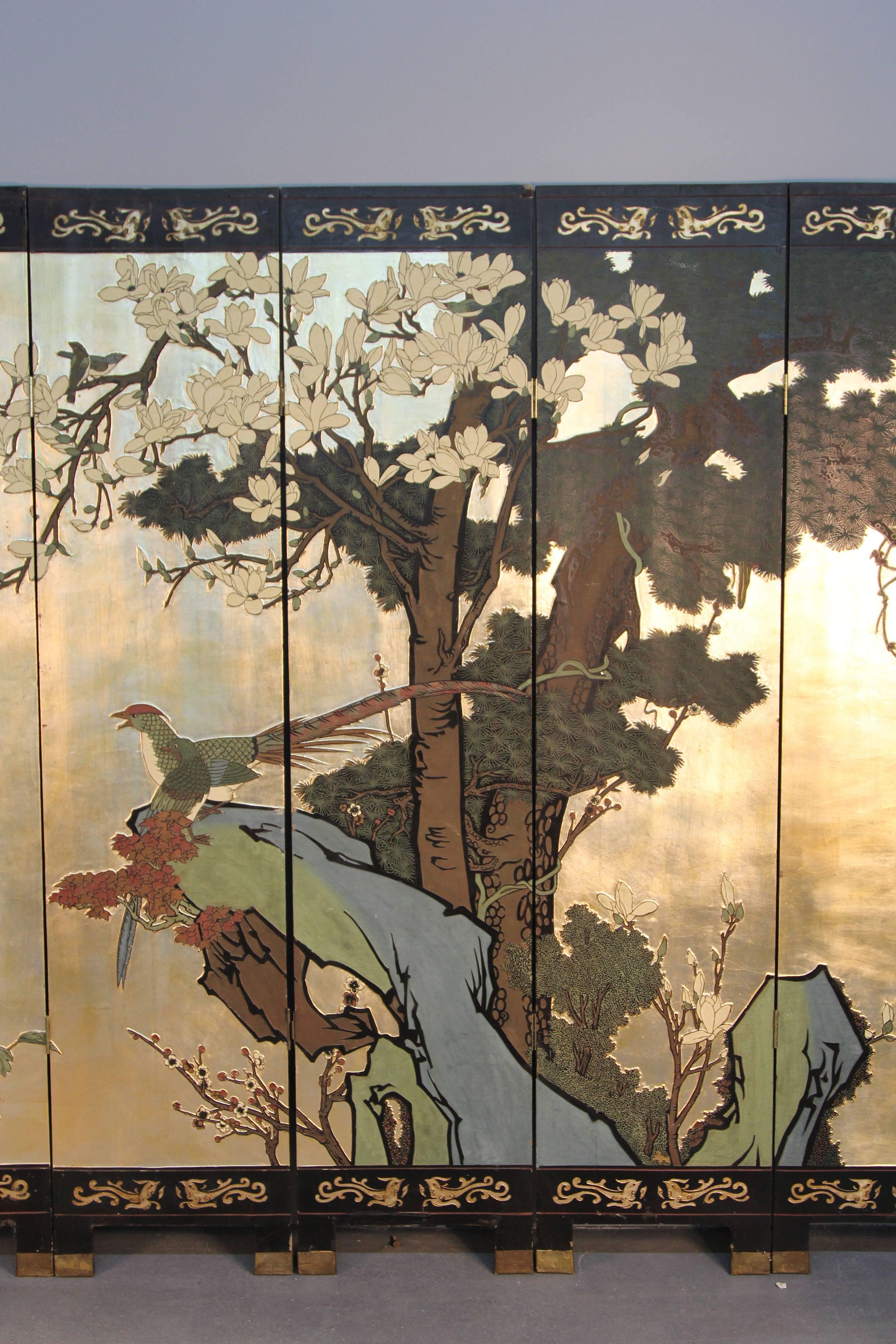 Eight-Panel Asian Folding Screen 1