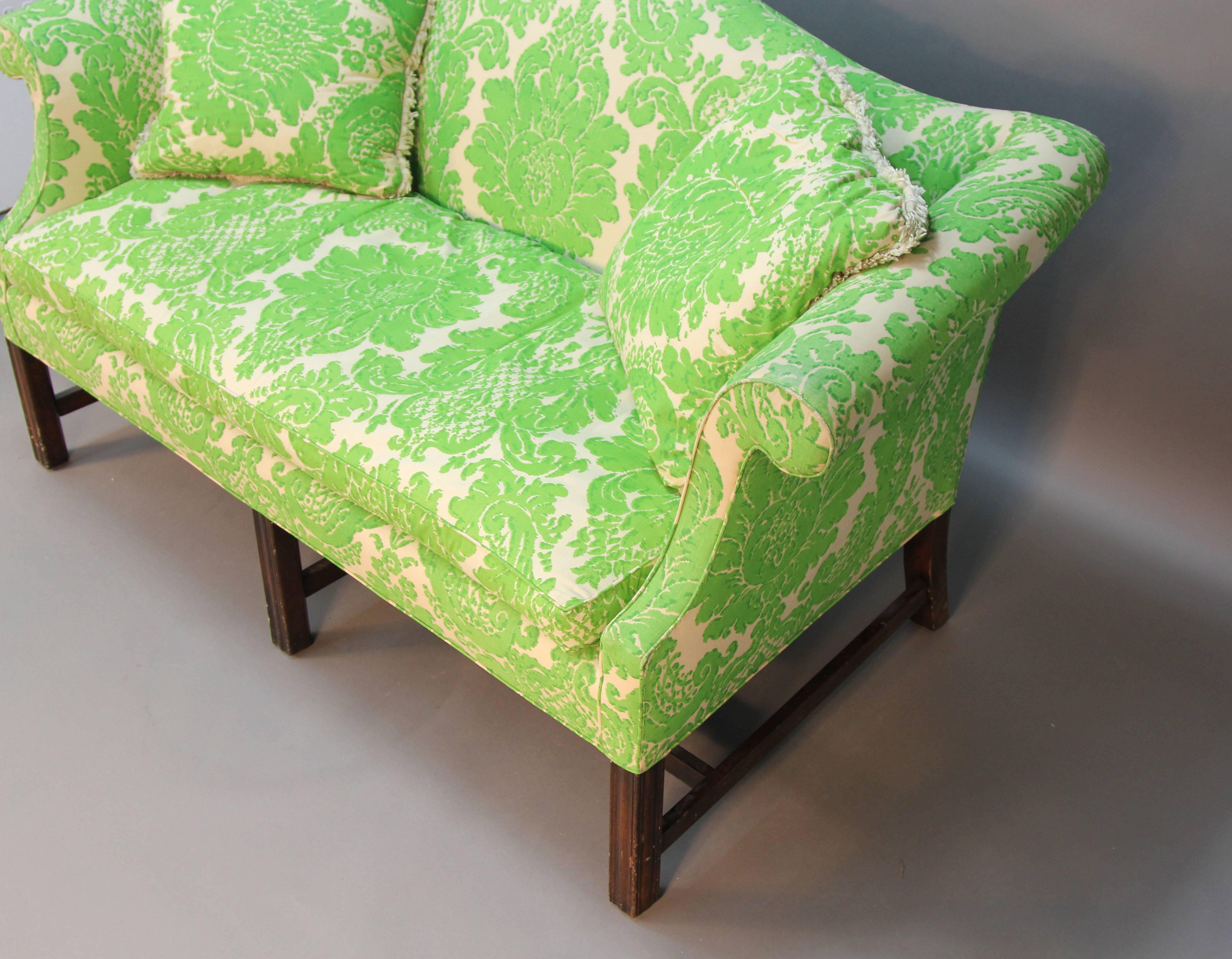green vintage couch