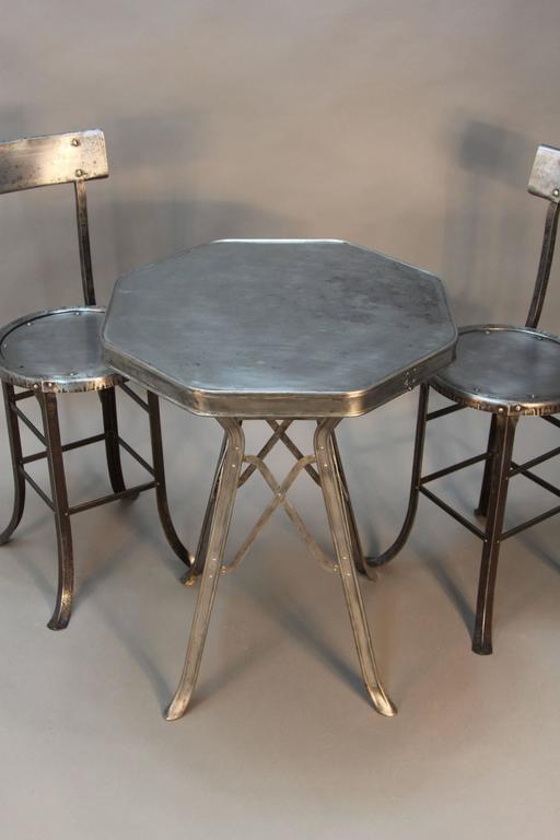Industrial Bistro Table and Chair Set at 1stDibs